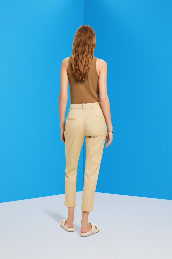 Kalhoty Slim Fit s vysokým pasem, SAND, detail image number 3