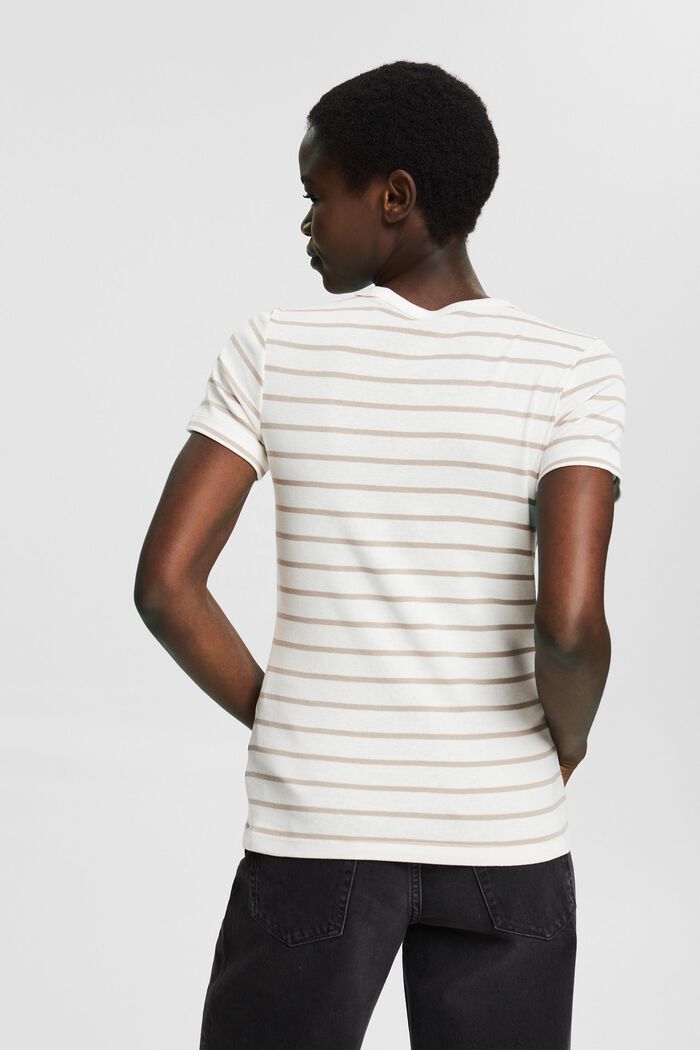 Tričko s proužky, 100% bio bavlna, OFF WHITE, detail image number 3