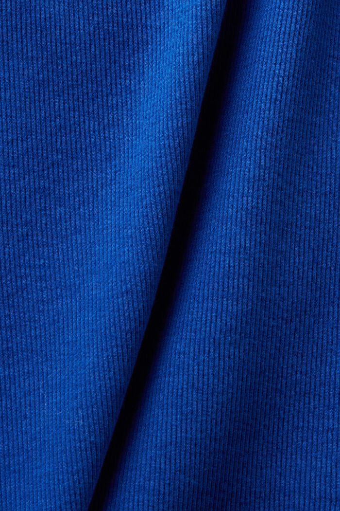 Žebrové tričko s odhalenými rameny, BRIGHT BLUE, detail image number 4