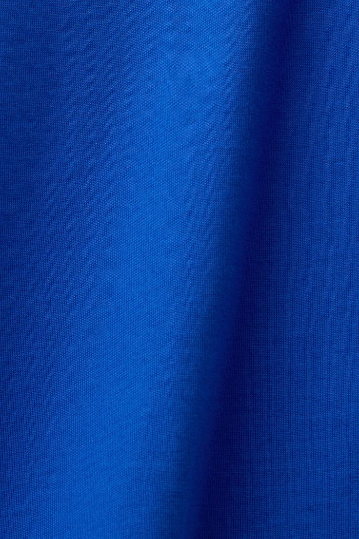 Tričko s kulatým výstřihem, z bavlny pima, BRIGHT BLUE, detail image number 5