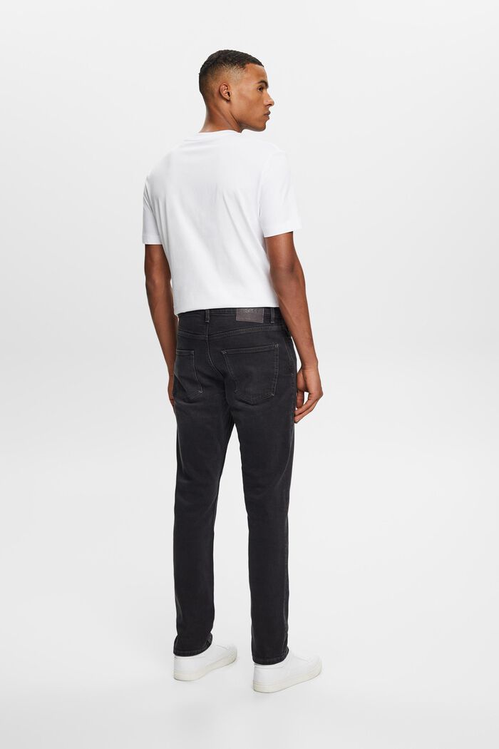 Slim džíny se střední výškou pasu, BLACK DARK WASHED, detail image number 3