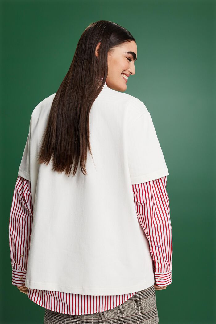 Unisex tričko s logem, z bavlněného žerzeje, OFF WHITE, detail image number 2