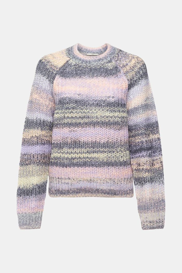 Robustní pletený svetr ze směsi vlny, PURPLE, detail image number 2