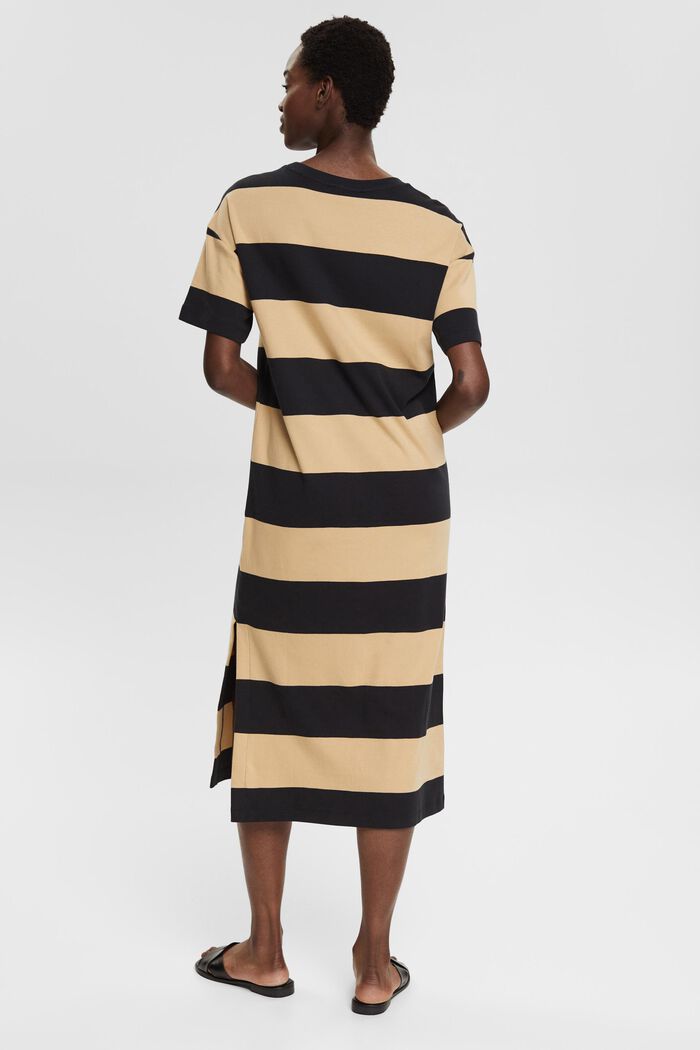 Maxi šaty s proužkovaným vzorem, BLACK, detail image number 3