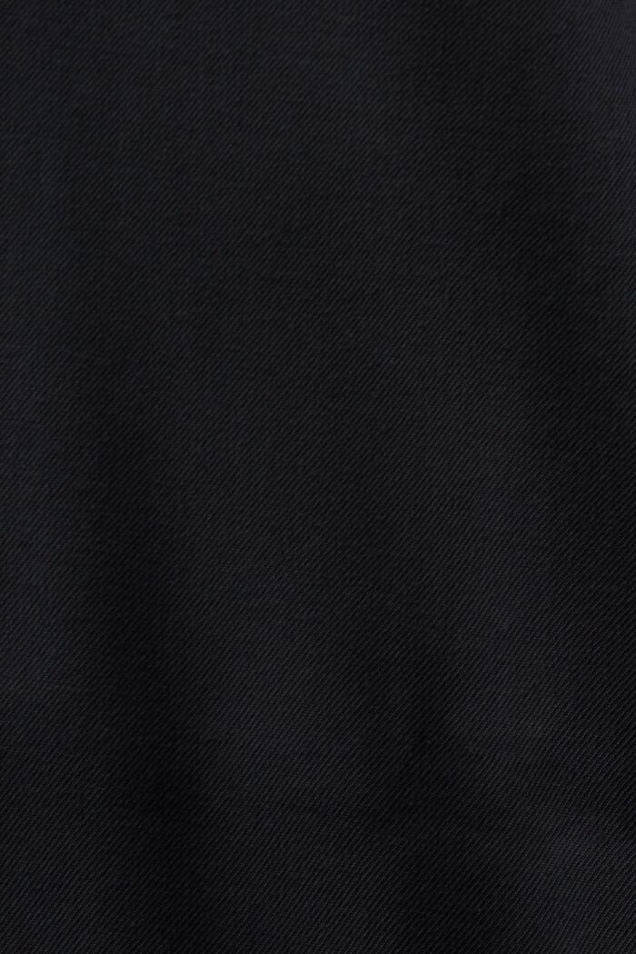Oversize košilové midi šaty, BLACK, detail image number 4