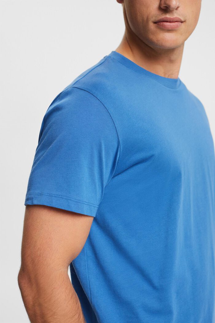 Žerzejové tričko, 100 % bavlna, BLUE, detail image number 0