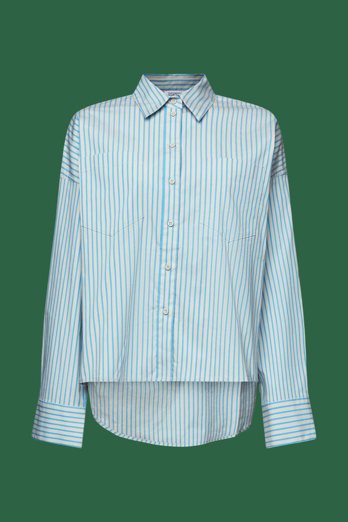Pruhovaná košile s propínacím límcem, BLUE, detail image number 5