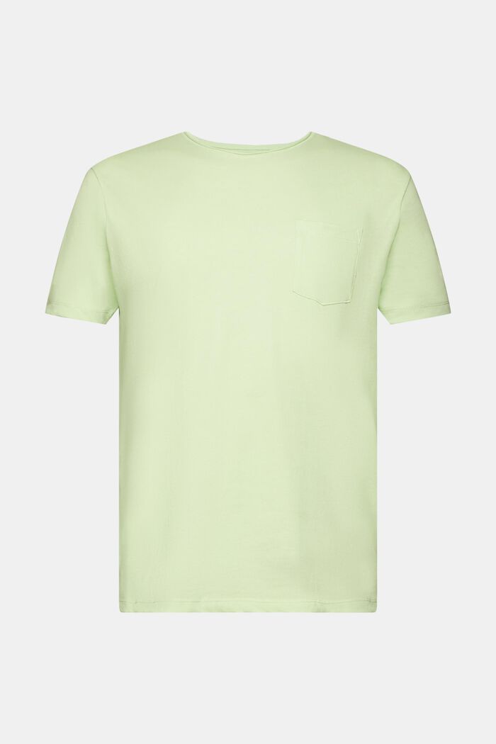 Z recyklovaného materiálu: melírované žerzejové tričko, CITRUS GREEN, detail image number 7