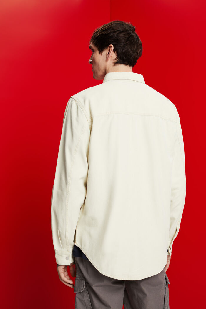 Keprová košilová bunda, 100% bavlna, BEIGE, detail image number 3