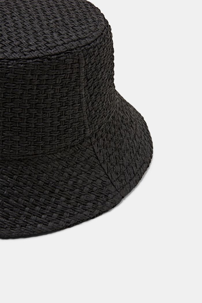 Klobouk bucket hat s košíkovou vazbou, BLACK, detail image number 1