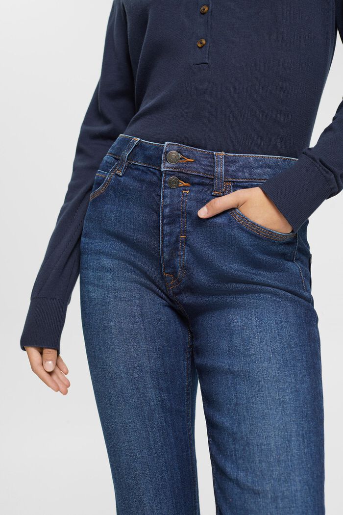Zkrácené džíny s rozšířenými nohavicemi, BLUE DARK WASHED, detail image number 3