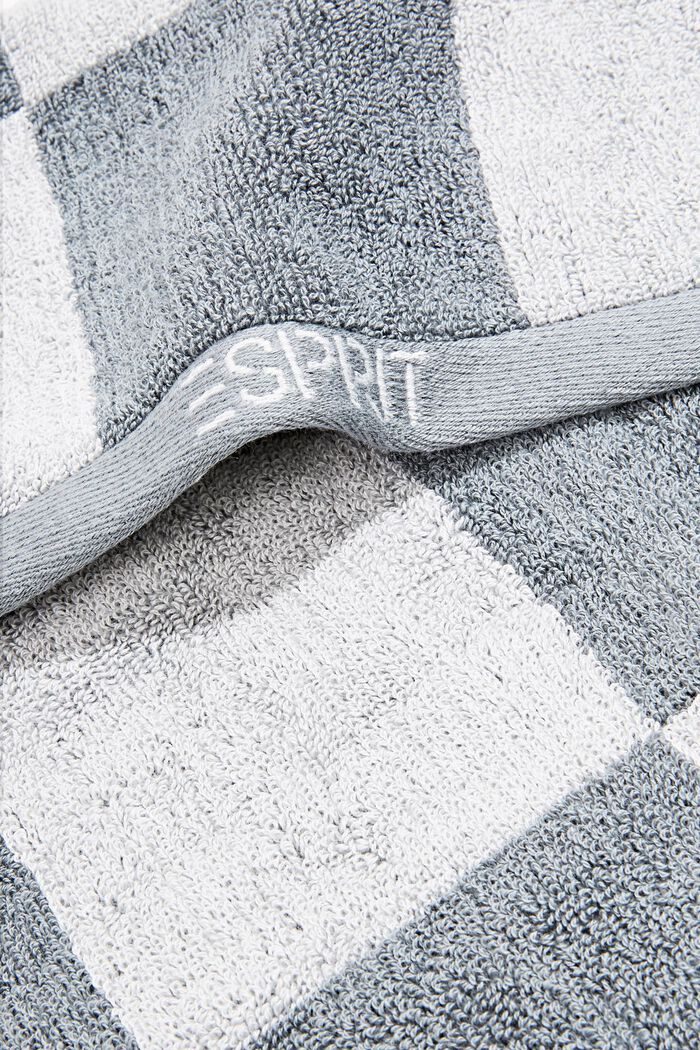 Ručník s károvaným vzorem, 100% bavlna, STONE, detail image number 1