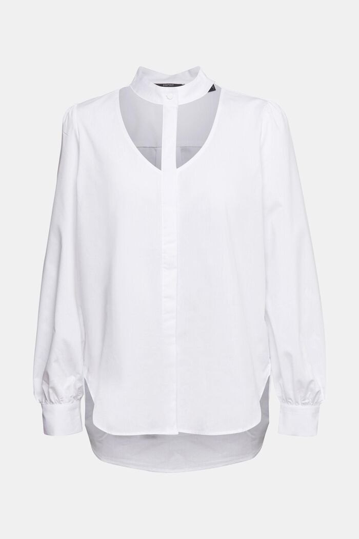 košilová halenka s prostřihem, WHITE, detail image number 6