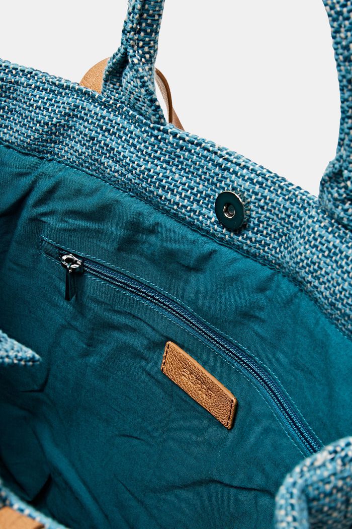 Nákupní taška ve vícebarevném provedení, TEAL GREEN, detail image number 3