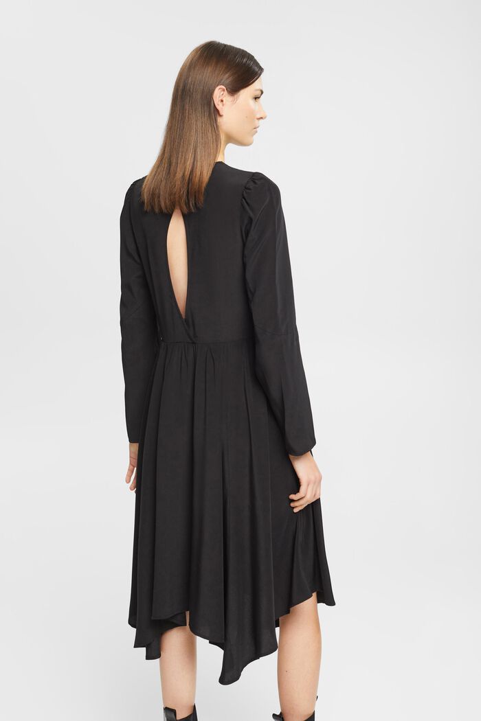 Midi šaty s dlouhým rukávem, BLACK, detail image number 3