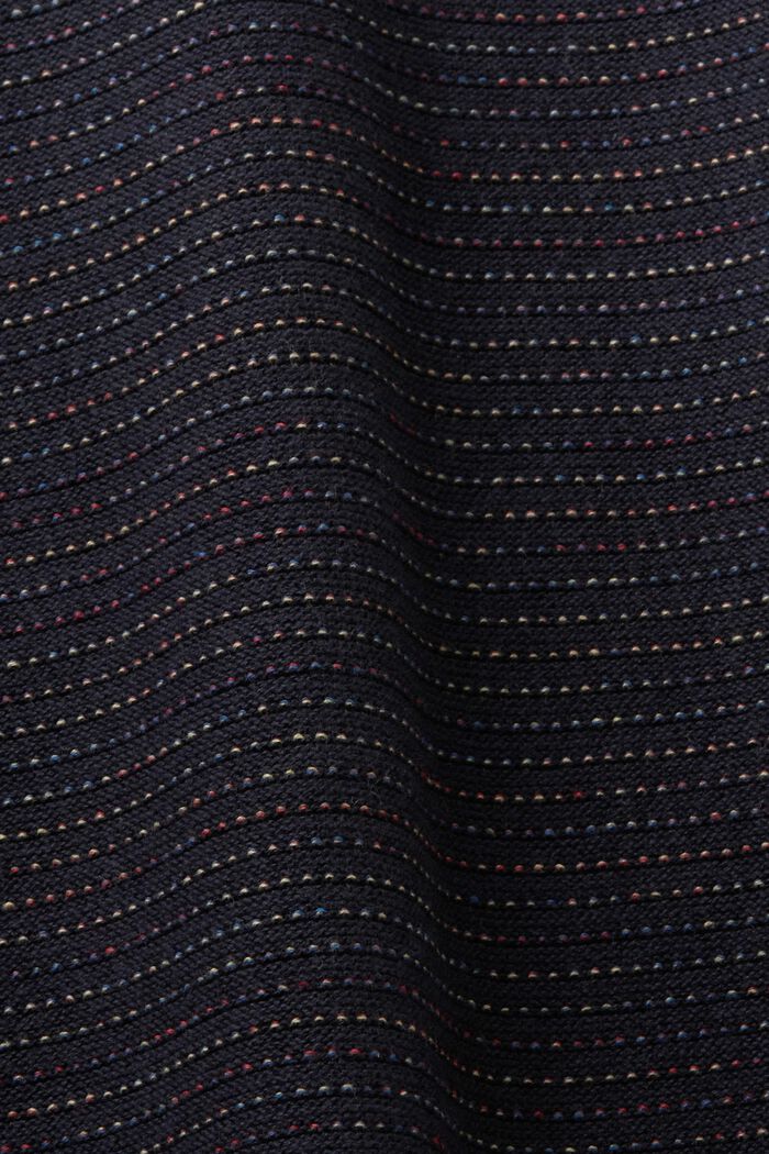 Pletený pulovr s polovičním zipem a proužky, NAVY, detail image number 5