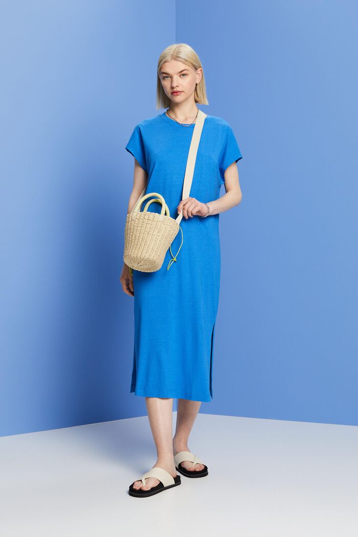 Midi šaty z žerzeje, BRIGHT BLUE, detail image number 1