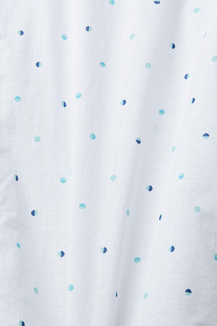 Košile z bavlny slub, se vzorem měsíčních puntíků, WHITE, detail image number 4