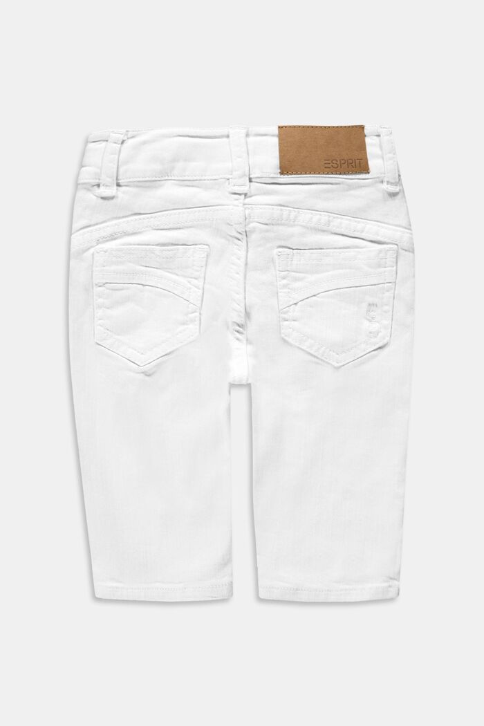 Z recyklovaného materiálu: capri kalhoty s nastavitelným pasem, WHITE, detail image number 1