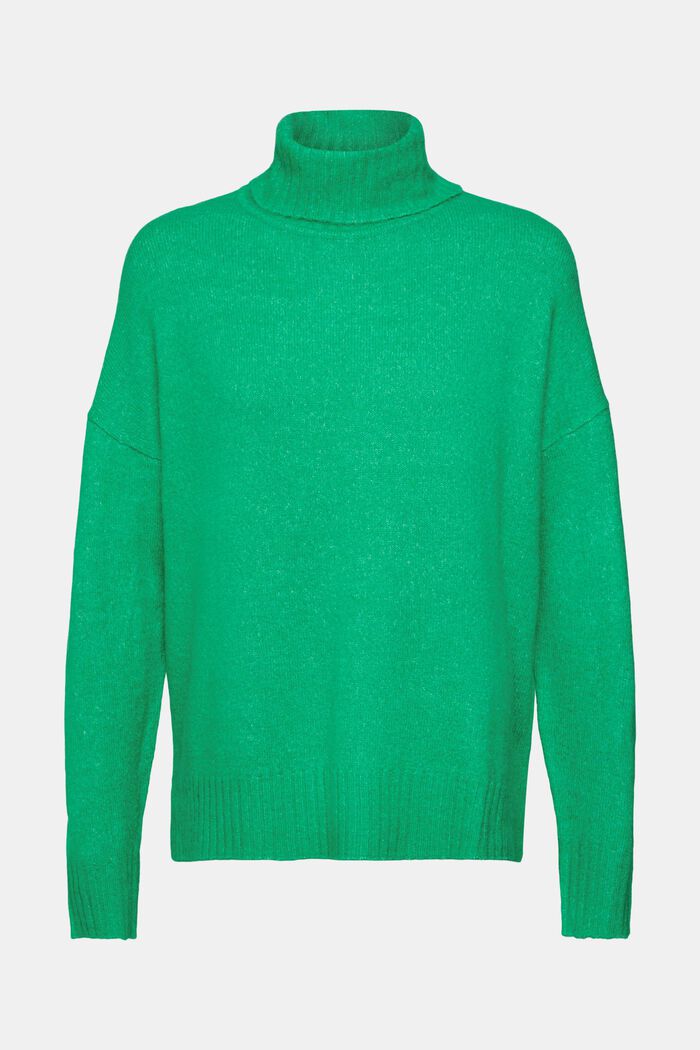 Pletený pulovr s rolákem, LIGHT GREEN, detail image number 2