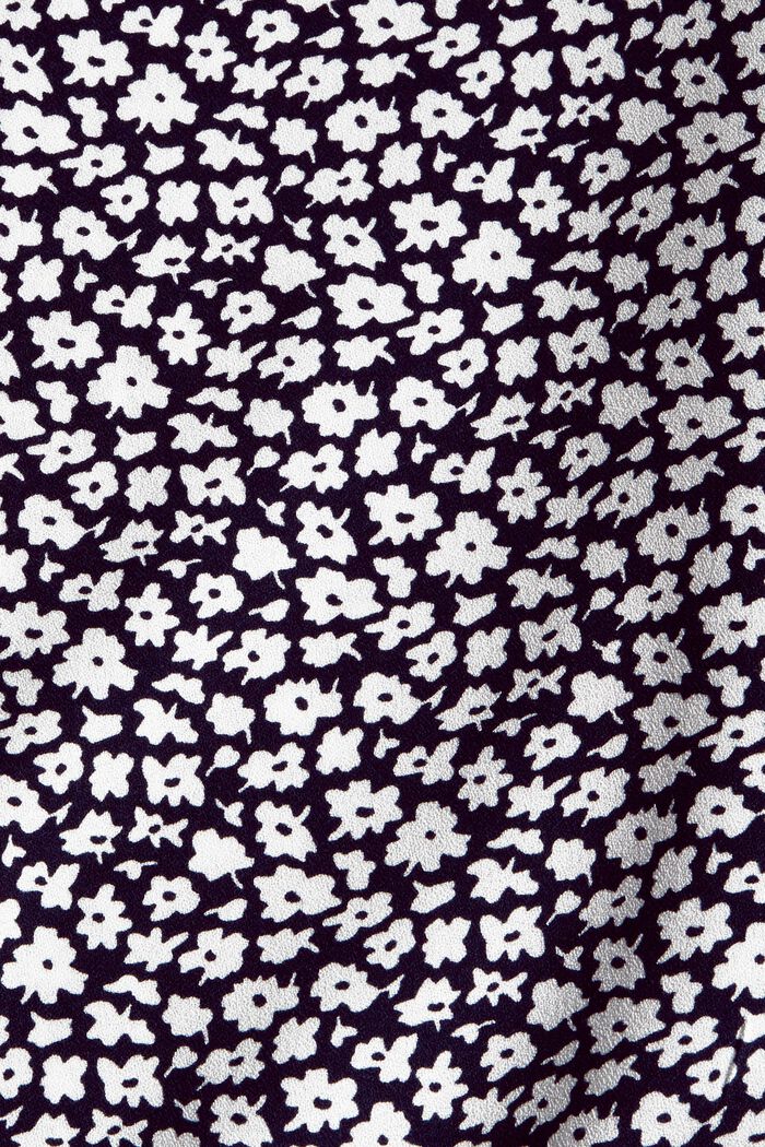 Tričko s dlouhým rukávem a květovaným vzorem, bio bavlna, BLACK, detail image number 1
