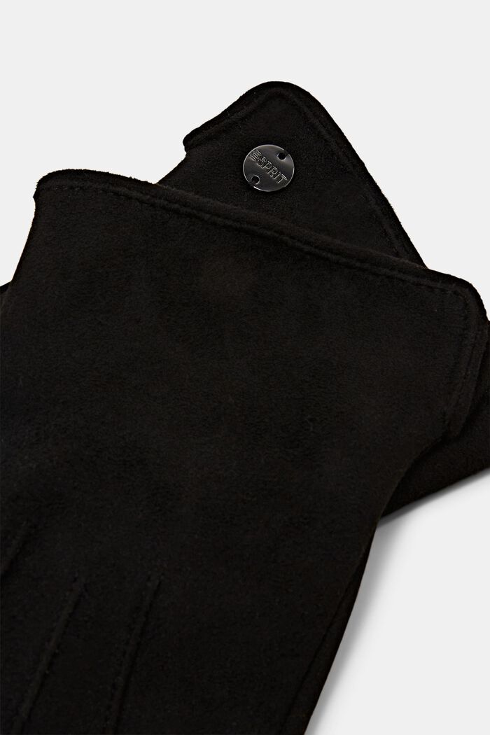 Dotykové rukavice z imitace semiše, BLACK, detail image number 1