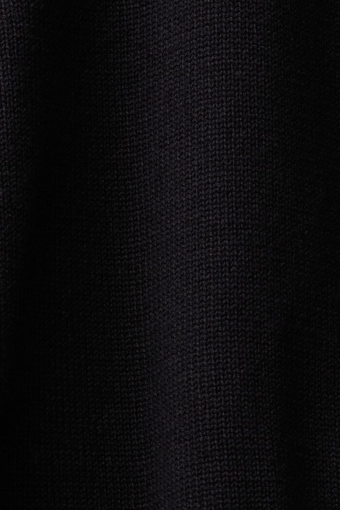 Pletený pulovr se špičatým výstřihem, BLACK, detail image number 1