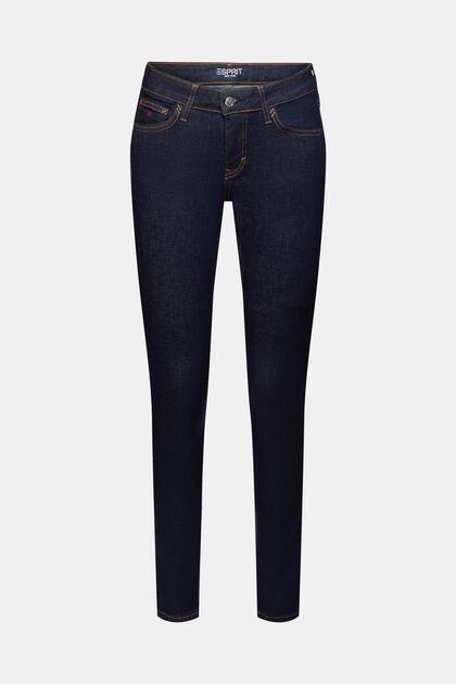 Z recyklovaného materiálu: skinny džíny se střední výškou pasu