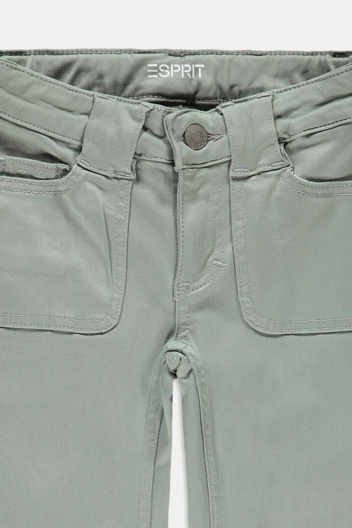 Úzké džíny s rozšířenými nohavicemi, KHAKI GREEN, detail image number 2