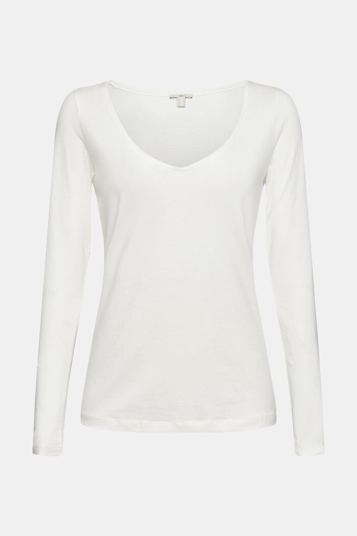 Tričko s dlouhým rukávem, z bio bavlny, OFF WHITE, detail image number 6