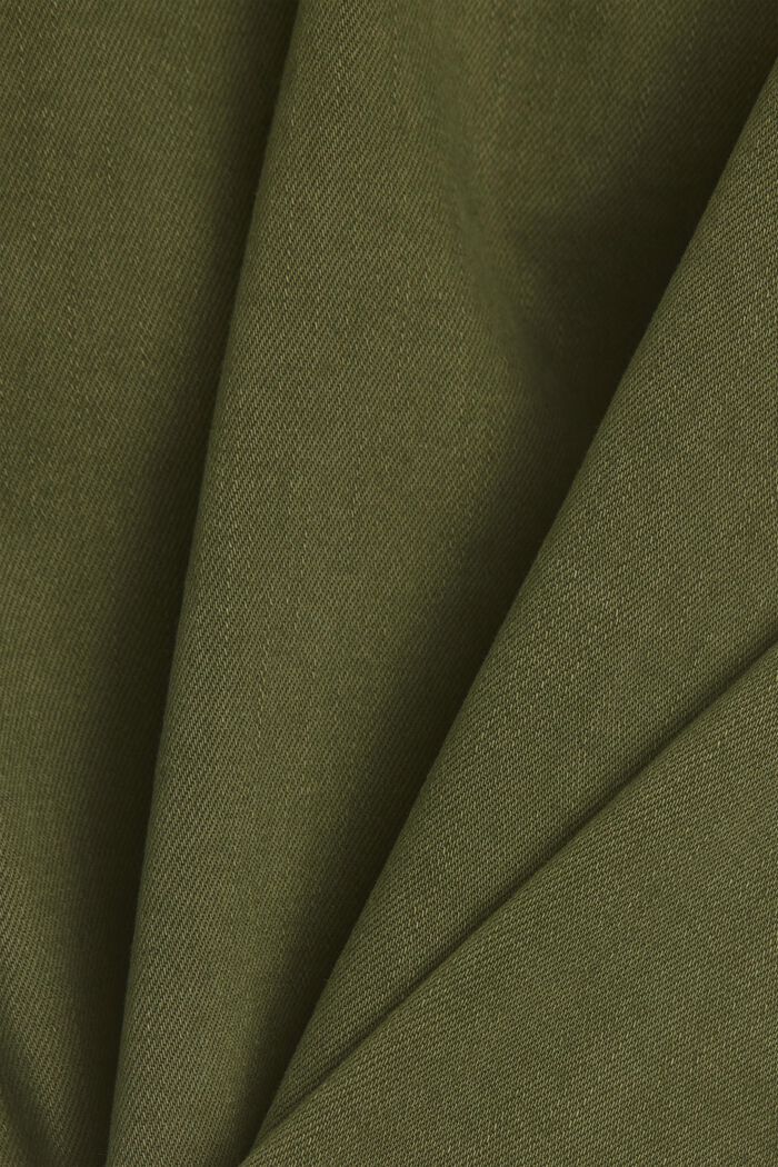 Capri kalhoty z bio bavlny, KHAKI GREEN, detail image number 4