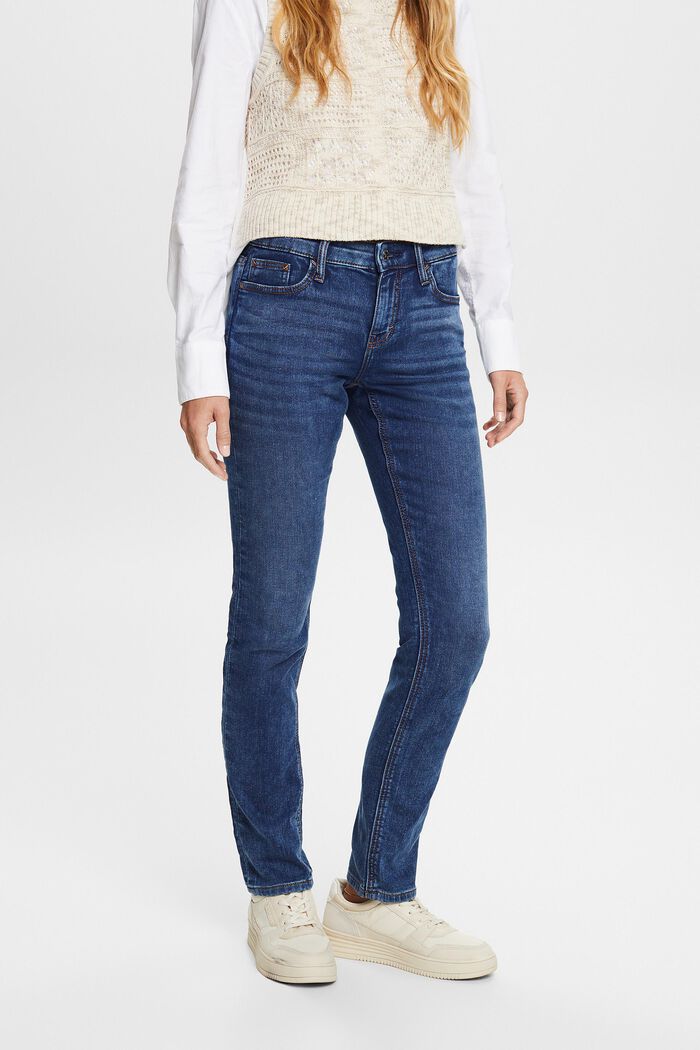 Strečové džíny s úzkým střihem Slim Fit, BLUE DARK WASHED, detail image number 0