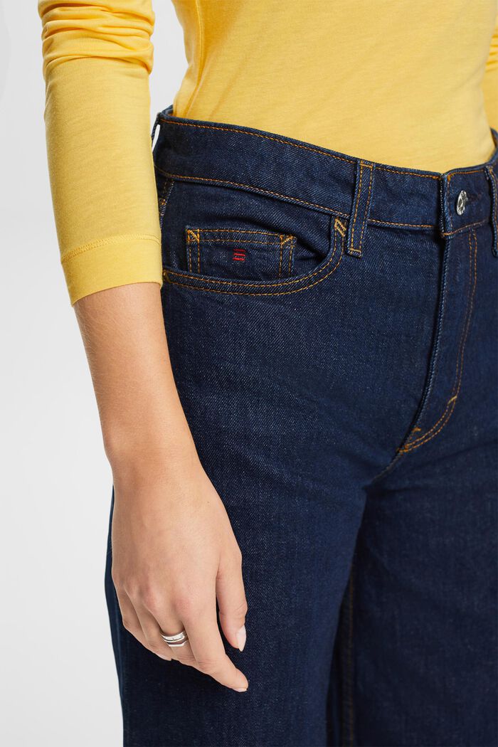 Retro džíny s vysokým pasem a širokými nohavicemi, BLUE RINSE, detail image number 4
