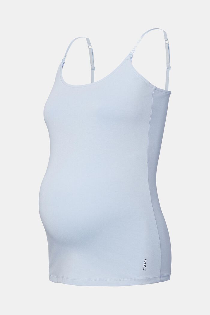 Strečový top s úpravou pro kojení a s bio bavlnou, LIGHT BLUE, detail image number 5