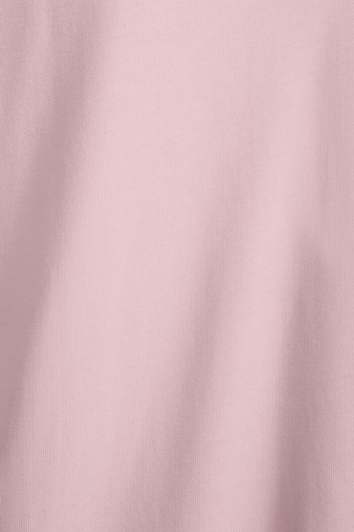 Bavlněné žerzejové šaty s výšivkou, PINK, detail image number 4