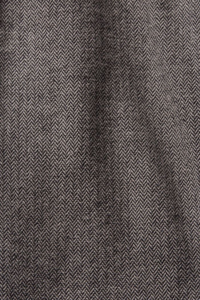 Kalhoty se vzorem rybí kosti, štíhlý střih Slim Fit, GREY, detail image number 5