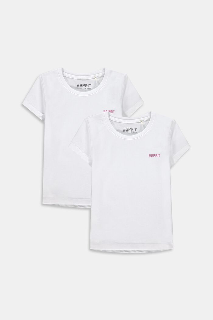 2 ks v balení: trička ze strečové bavlny, WHITE, detail image number 0