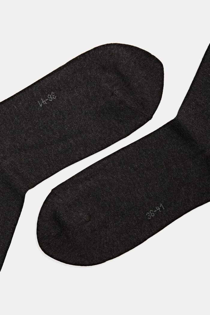 Jednobarevné ponožky z bio bavlny, 5 párů v balení, ANTHRACITE MELANGE, detail image number 1