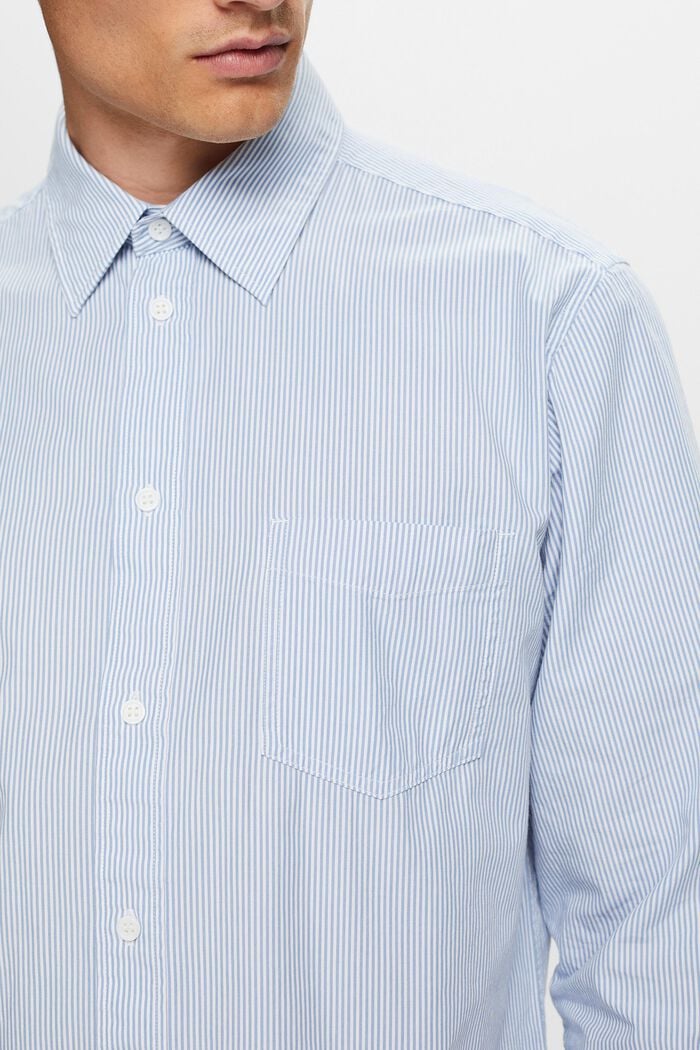 Pruhovaná košile z bavlněného popelínu, LIGHT BLUE, detail image number 2