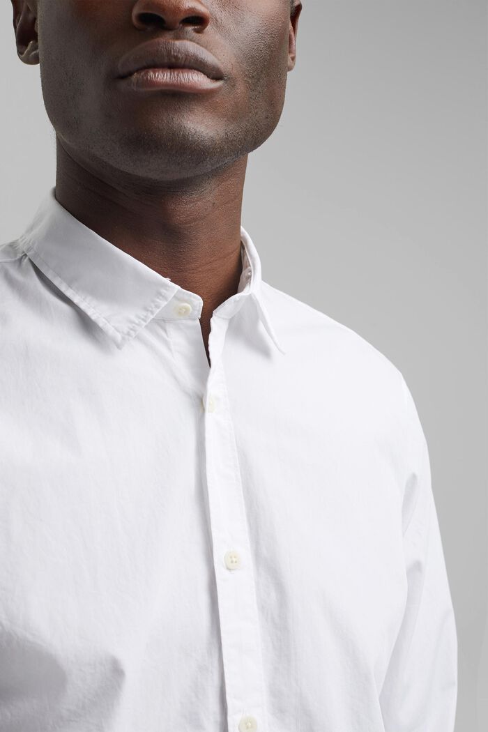 Košile ze 100% bio bavlny pima, WHITE, detail image number 2