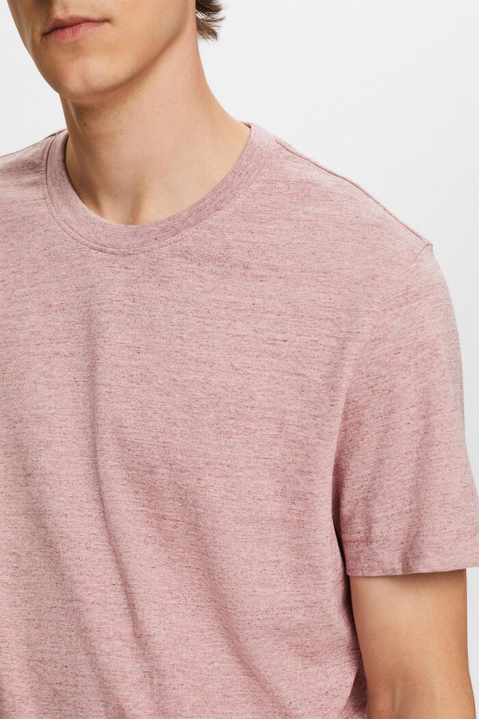 Tričko s kulatým výstřihem ke krku, 100% bavlna, OLD PINK, detail image number 2