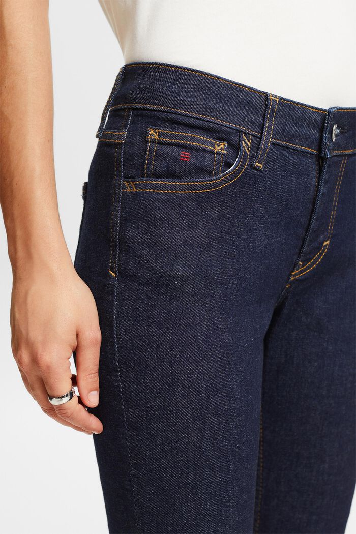 Skinny džíny se střední výškou pasu, BLUE RINSE, detail image number 4