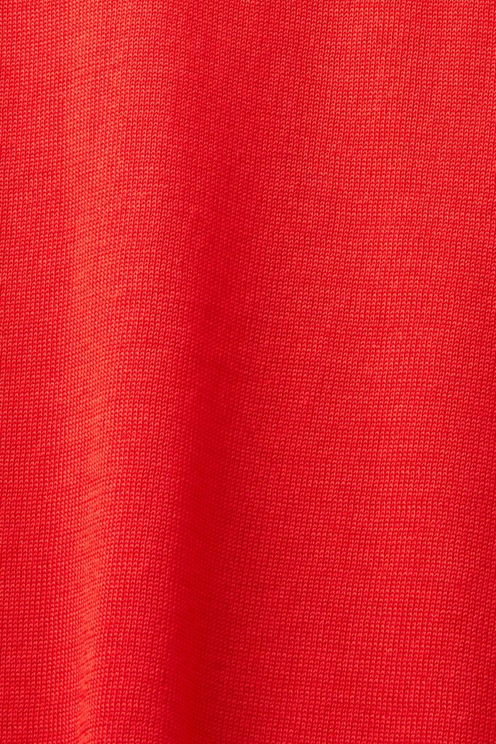 Svetr s dlouhým rukávem a nízkým rolákovým límcem, RED, detail image number 4
