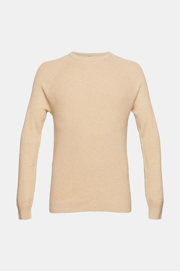 Pletený svetr ze 100% bio bavlny, SAND, detail image number 5