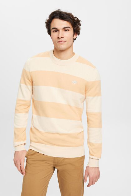Pruhovaný pletený pulovr s kašmírem