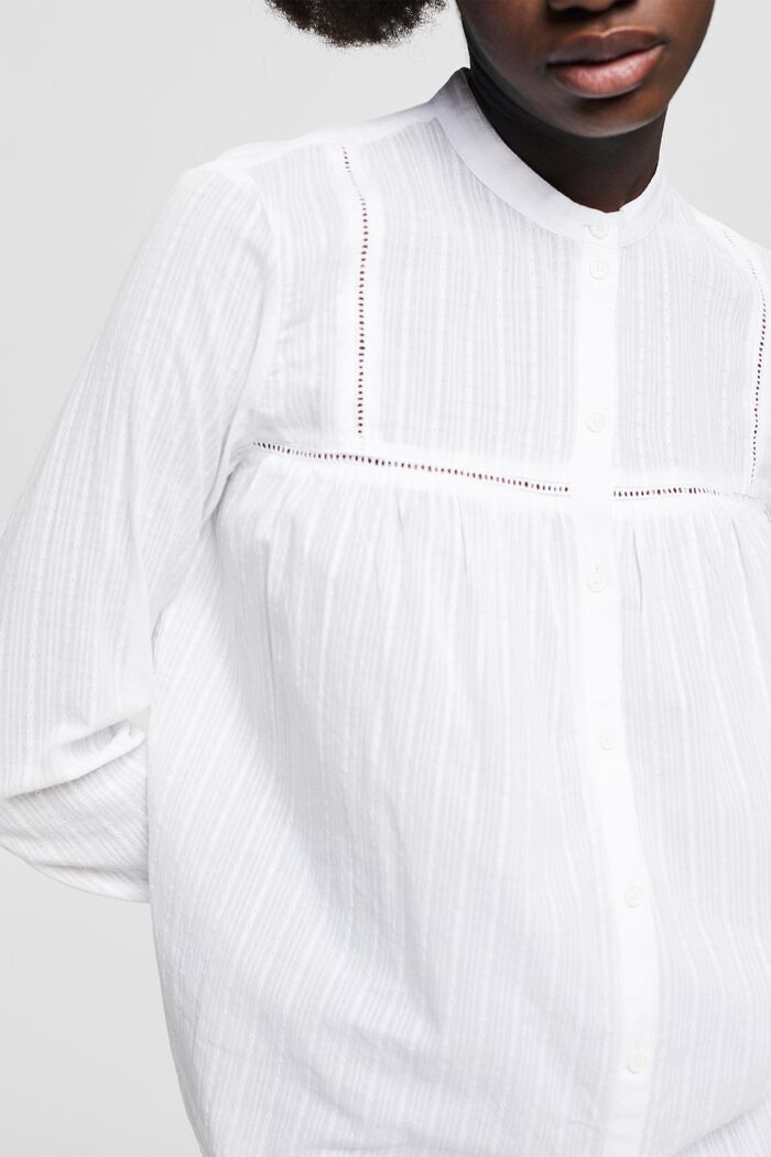 Košilová halenka ze 100% bavlny, WHITE, detail image number 2