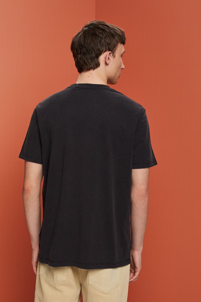 Žerzejové tričko, barvené po ušití, 100% bavlna, BLACK, detail image number 3