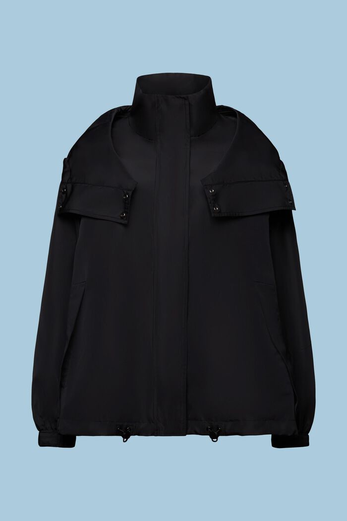 Bunda do deště, s odnímatelnou kapucí, BLACK, detail image number 6