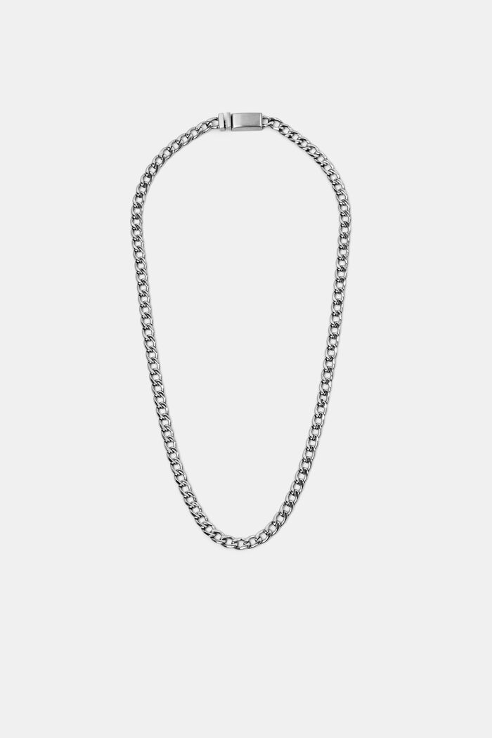 Řetízkový náhrdelník s robustním středovým dílem, SILVER, detail image number 0