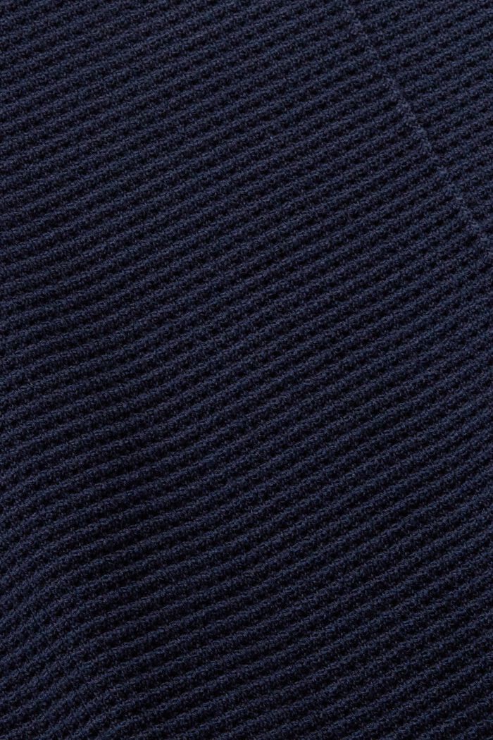Texturovaný pulovr s kulatým výstřihem, bio bavlna, NAVY, detail image number 1